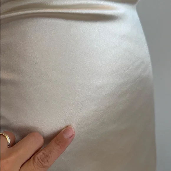 Meshki Women’s Sz Small White Asymmetrical One Shoulder Mini Dress - Picture 6 of 9